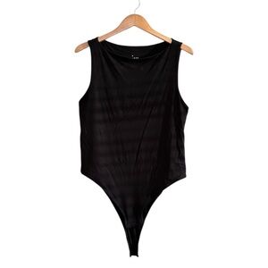 🌈 6/$60 NEW A New Day Bodysuit Size XXL Black Sleeveless Boat Neck Lightweight